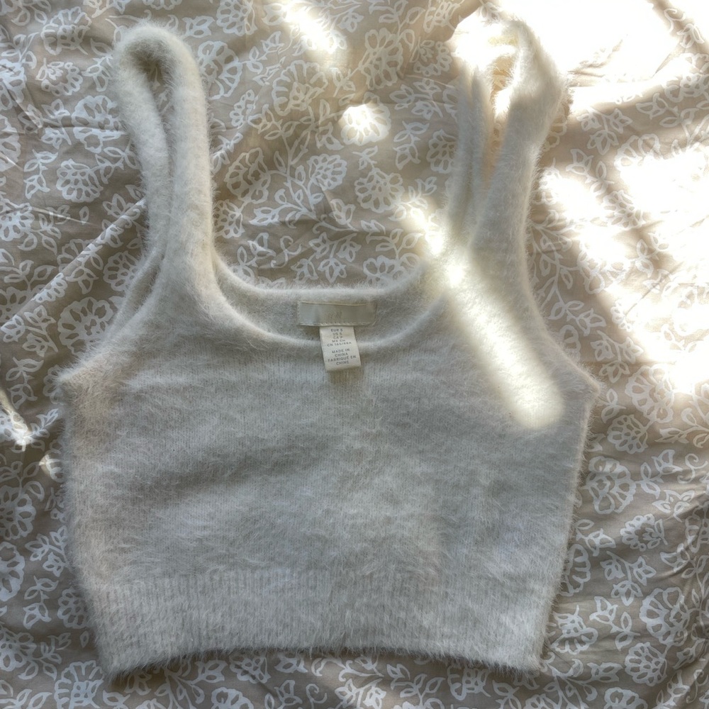 white soft tank top